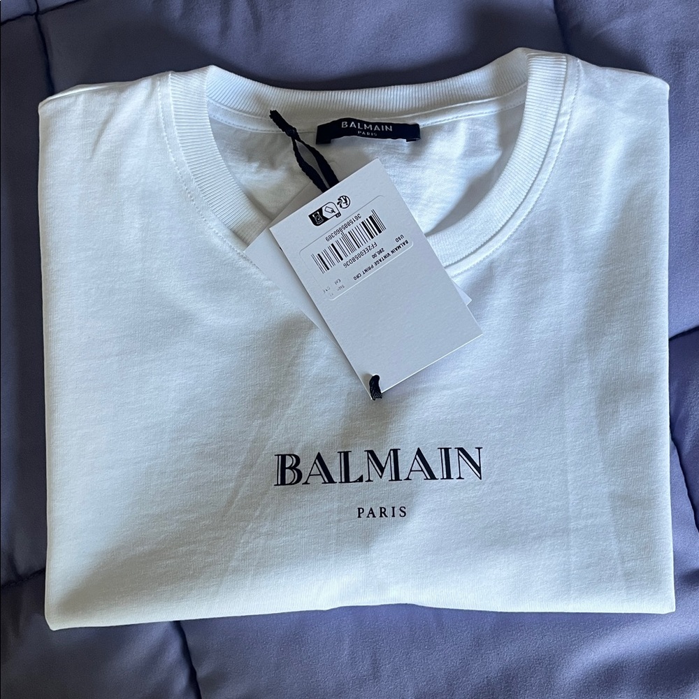 Balmain white Logo T-Shirt
